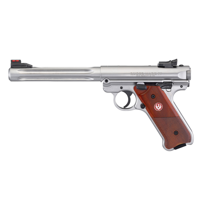 Pistolet RUGER Mark IV HUNTER - kal. .22 LR Srebrny (40118)