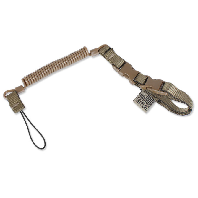 Cetacea Tactical Plain Clothes Mini-Coil Lanyard - Coyote Brown