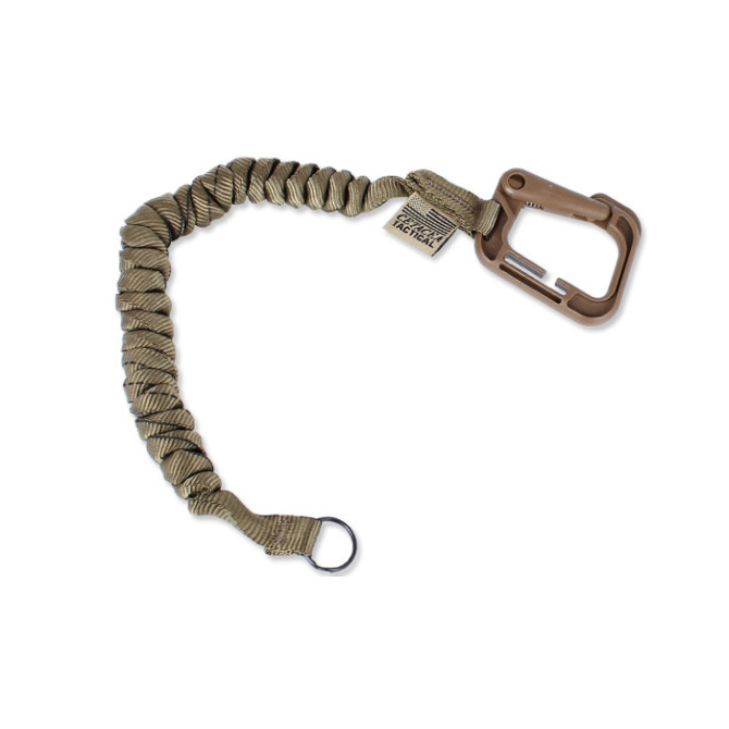 Cetacea Tactical Poly-Bina Covered Mini Coil Tether - Coyote Brown