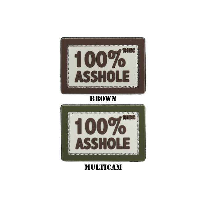 101 Inc. 3D PVC Patch - 100% Asshole