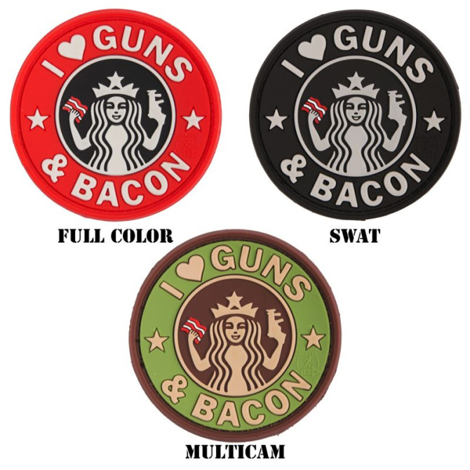 JTG 3D Rubber Patch - Guns and Bacon