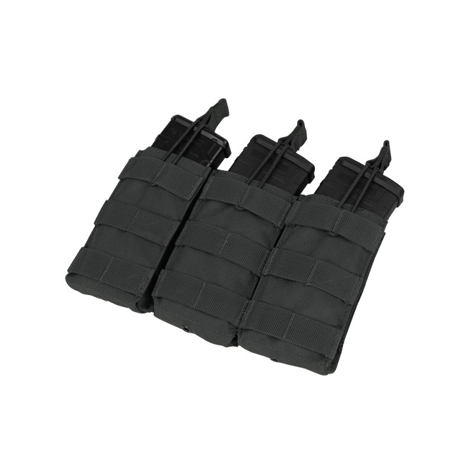 Condor Open Top M4/M16 Triple Mag Pouch - Black (MA27-002)