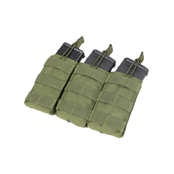 Condor Open Top M4/M16 Triple Mag Pouch - Olive (MA27-001)