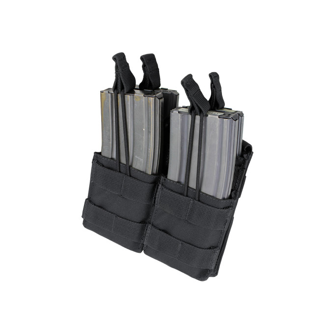 Condor Double Stacker M4 Mag Pouch - Black (MA43-002)