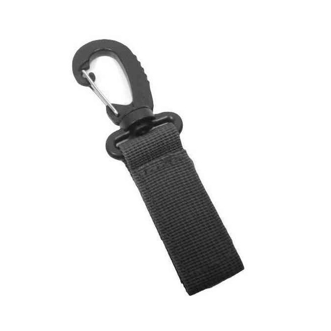 Mil-Tec Belt Keeper With Carabiner 70 mm - Black