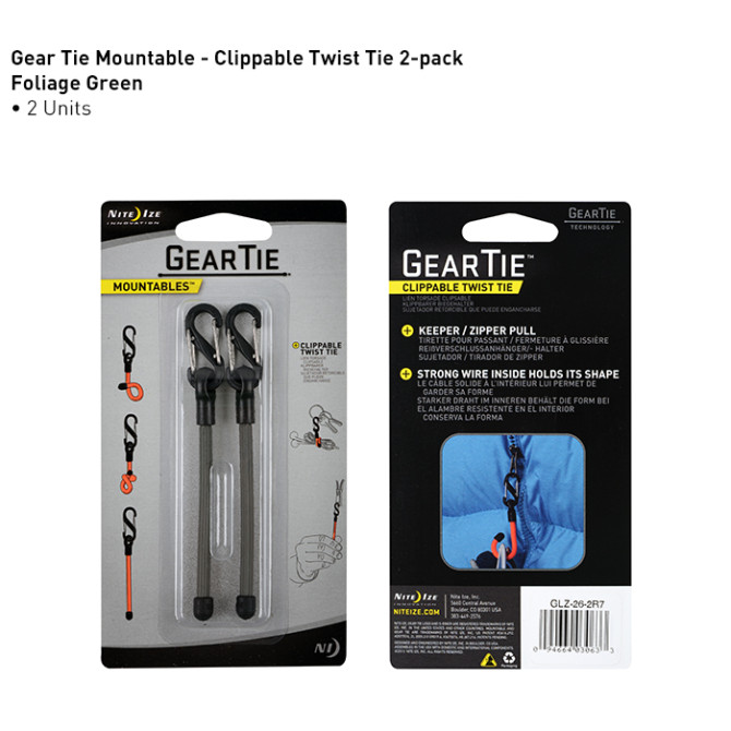 Nite Gear Tie Clippable 3 inch - Foliage - GLZ-26-2R7