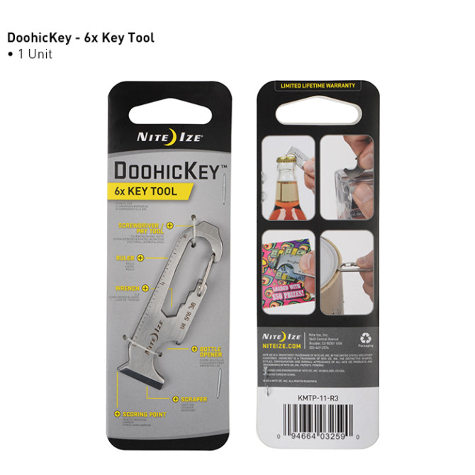 Nite Ize DoohicKey 6x Key Tool - Steel - KMTP-11-R3