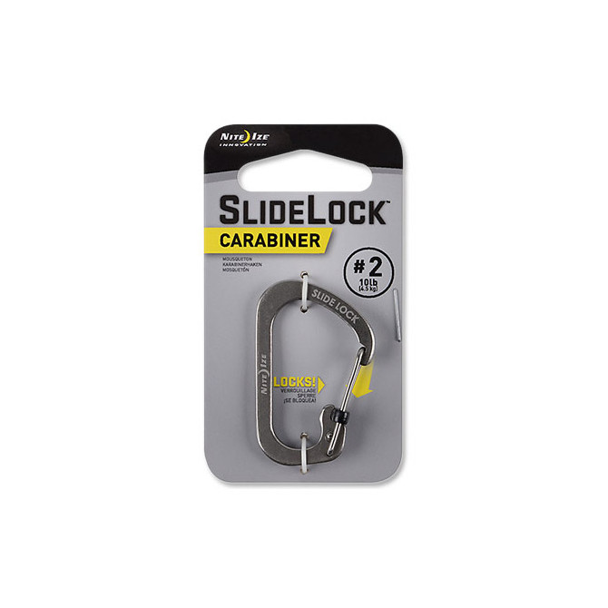 Nite Ize SlideLock Carabiner #2 - Stainless - CSL2-11-R6