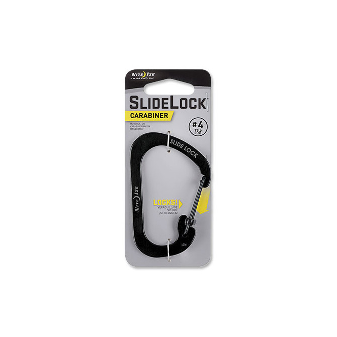 Nite Ize SlideLock Carabiner 4 - Black - CSL4-01-R6