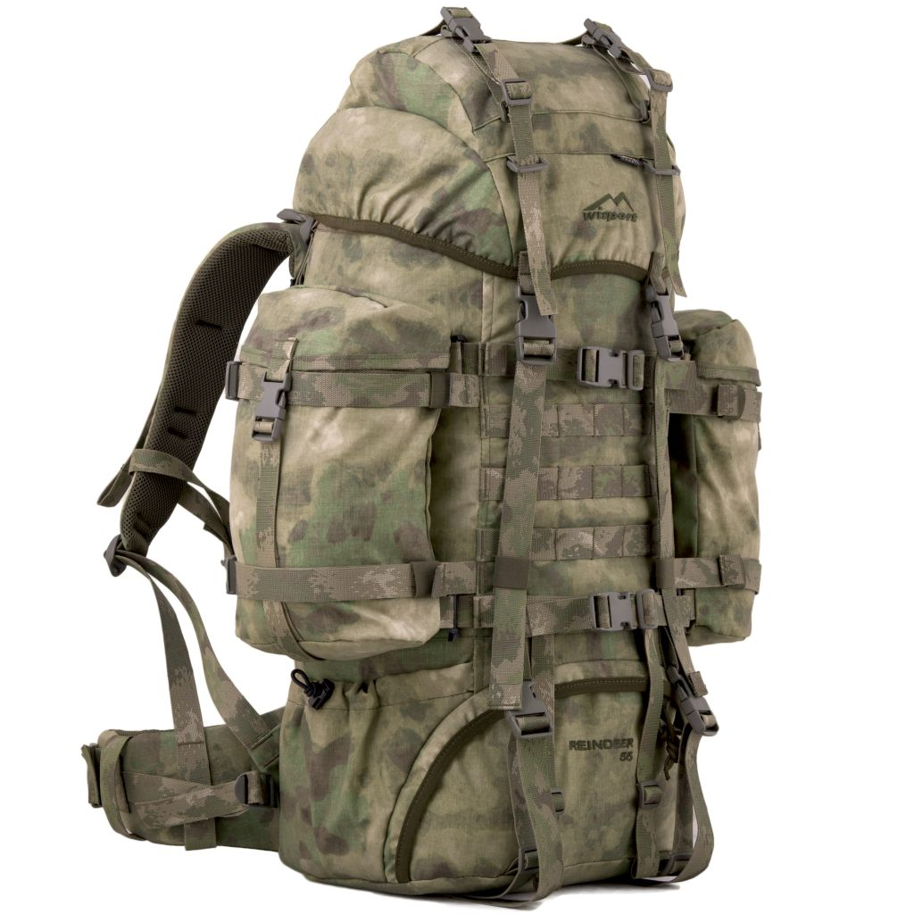 Wisport Reindeer 55L Backpack Hunting MOLLE Hiking Camping Army A-TACS FG Camo