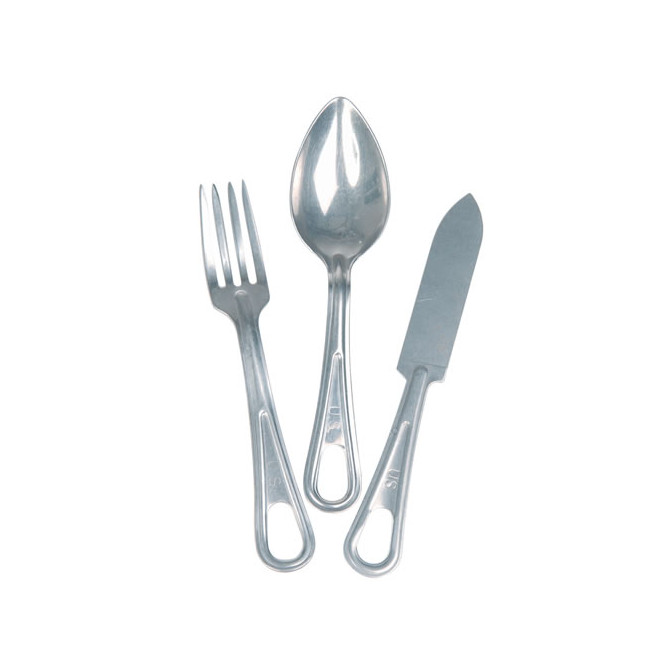 Mil-Tec 3-pcs U.S. Stainless Steel Eating Utensil (14628000)