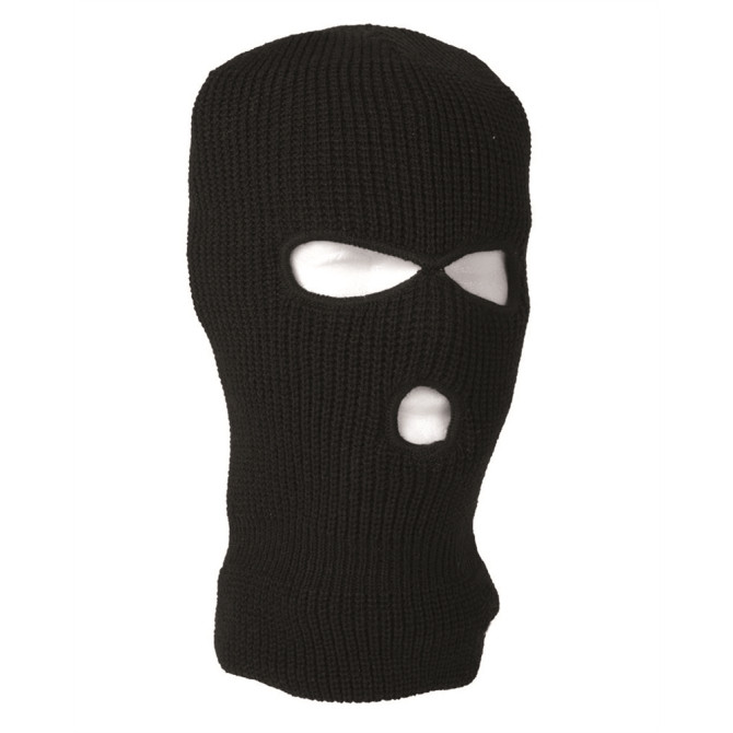 Mil-Tec 3-hole Acrylic Balaclava - Black (12113002)