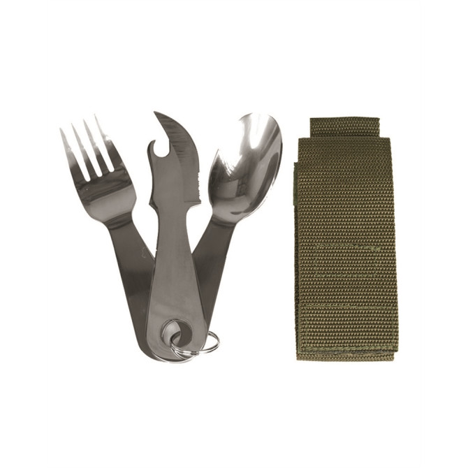 Mil-Tec Eating Utensil Stainless Steel w/ Pouch (14624000)