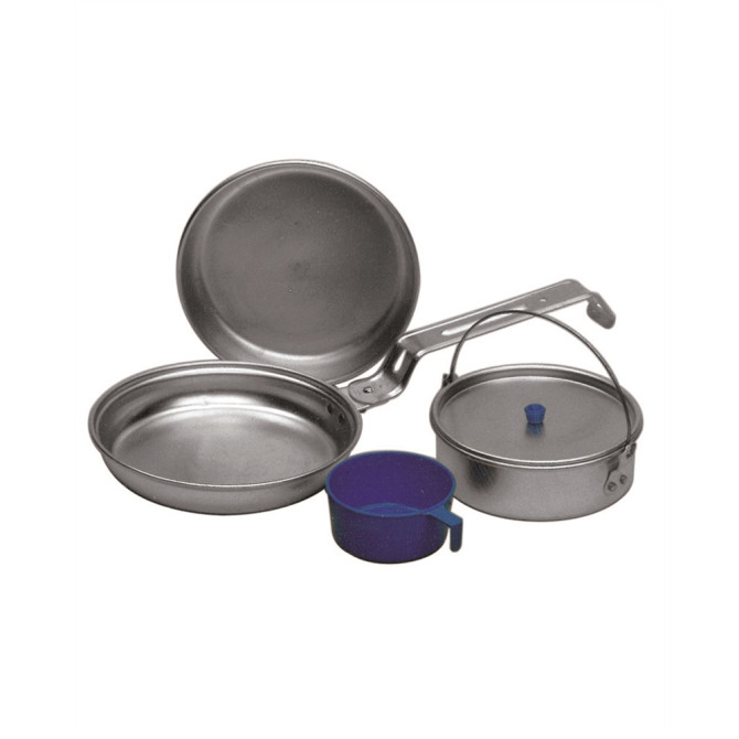 Mil-Tec Polished Aluminium 1 Person Cook Set (14641000)