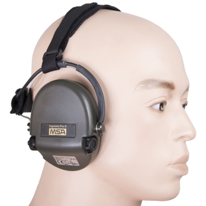 MSA Sordin Supreme Pro-X Neckband Active Earmuffs - Olive