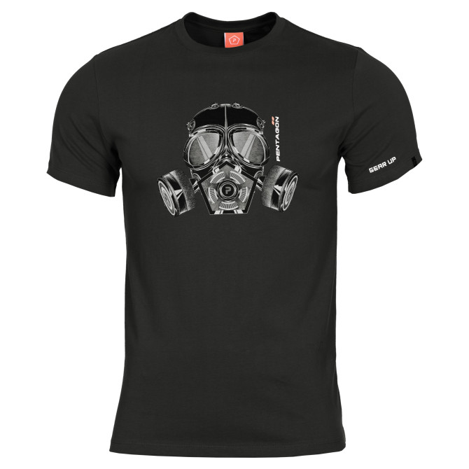 Pentagon Ageron Gas Mask T-Shirt - Black