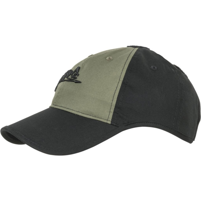 Helikon Baseball Logo Cap - Black / Olive Green