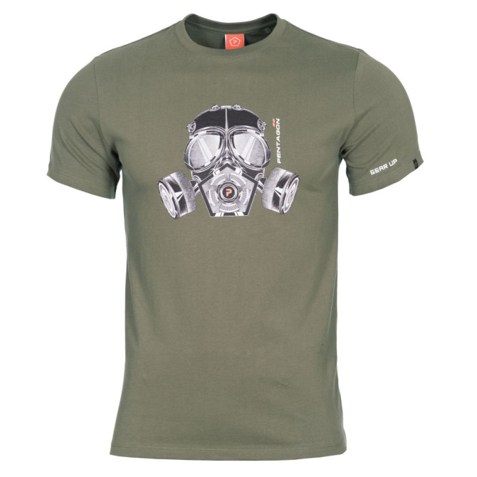 Pentagon Ageron Gas Mask T-Shirt - Olive