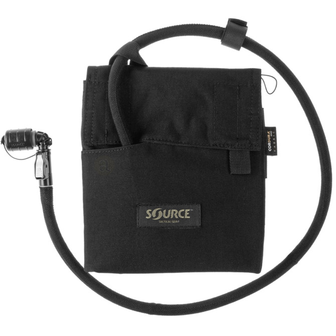 Source Kangaroo Collapsible Canteen 1L with Pouch Hydration System - Black