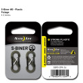 Nite Ize - Plastic S-Biner Size 0 - 2 Pack - Black