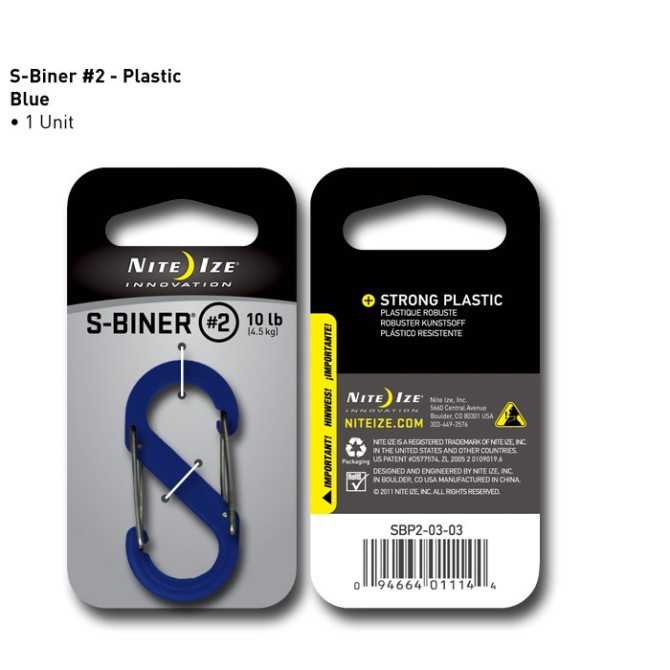 Nite Ize - Plastic S-Biner Size #2 - Blue