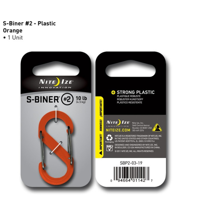 Nite Ize - Plastic S-Biner Size #2 - Orange