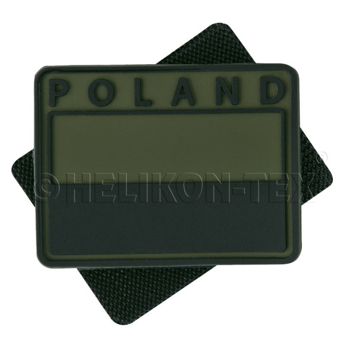 Helikon PVC Polish Flag Velcro Patches - Olive/Black