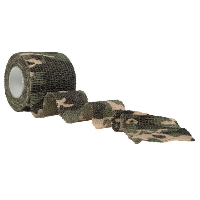 Mil-Tec Self-Clinging Camo Tape - Woodland