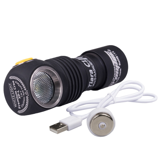 Armytek Tiara C1 XP-L Magnet USB (White) + 18350 Li-Ion