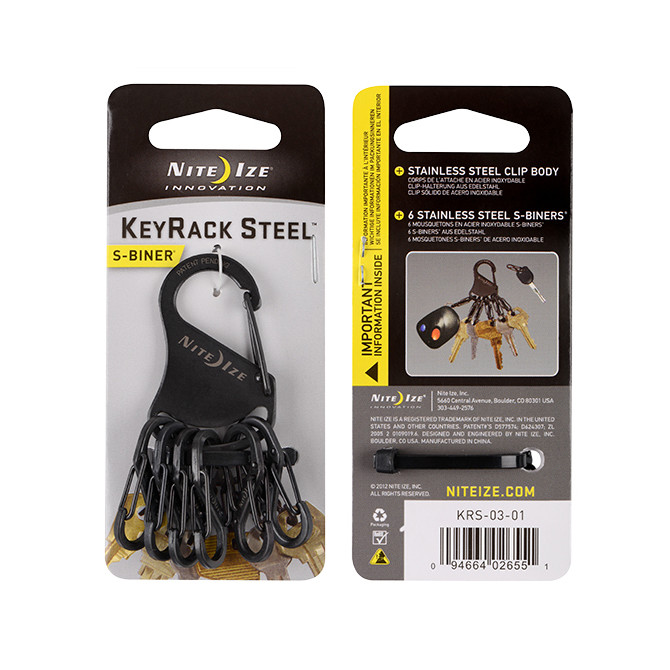 Nite Ize KeyRack Steel - Black - KRS-03-01