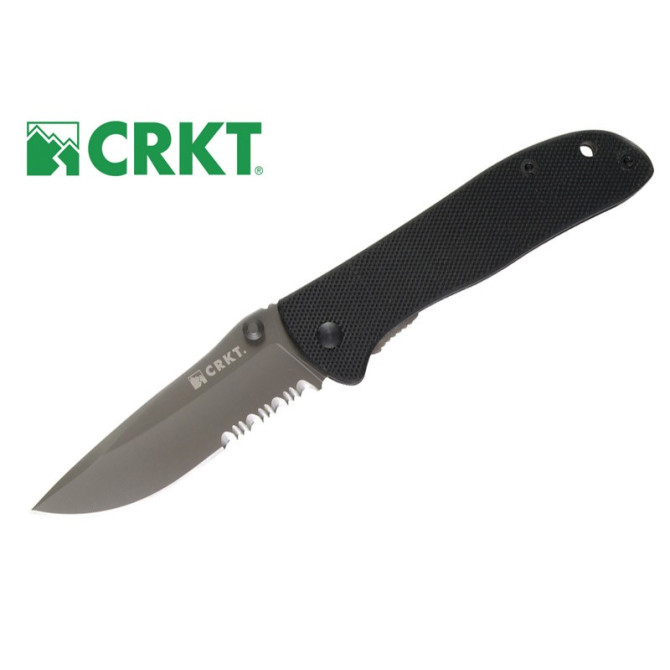 CRKT Drifter Folding Knife - Combo Edge - Black (6460K)