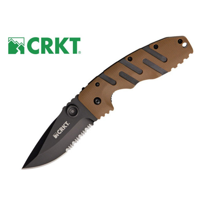 CRKT Ryan Model 7 Folding Knife - Combo Edge - Coyote (6813DZ)