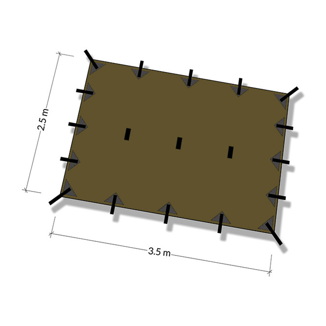 DD Hammocks Tarp M 3.5x2.4 - Coyote Brown