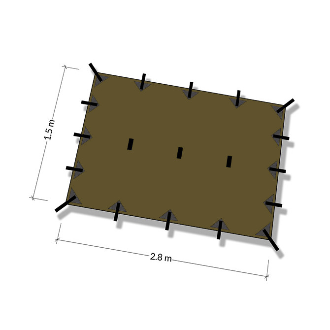 DD Hammocks Tarp S 2.8x1.5 - Coyote Brown