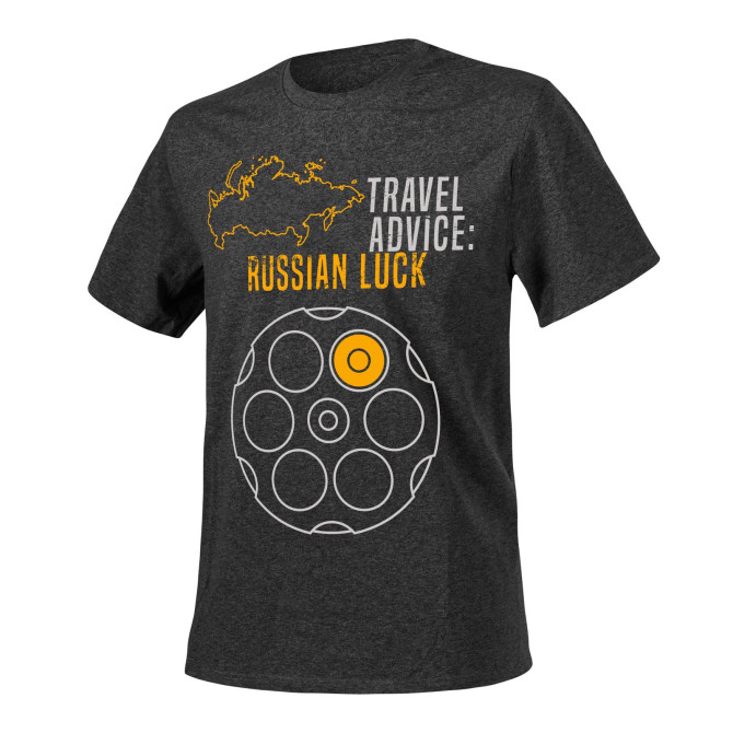 Helikon Travel Advice: Russian Luck T-Shirt - Melange Black-Grey