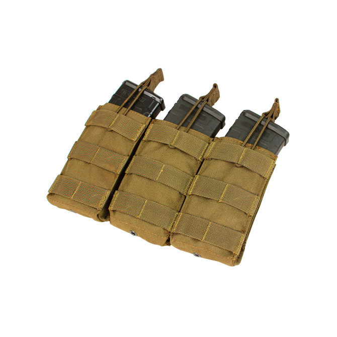 Condor Open Top M4/M16 Triple Mag Pouch - Coyote Brown (MA27-498)