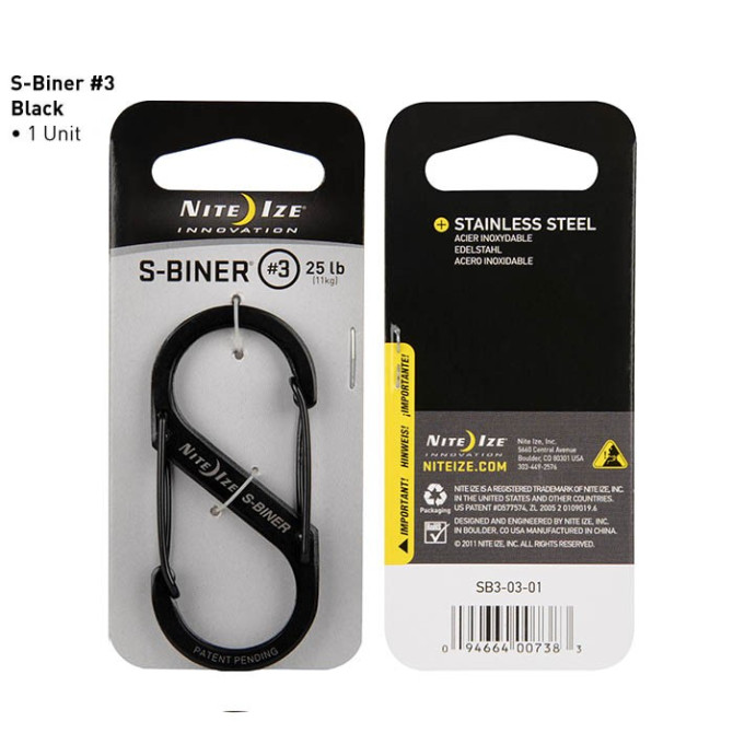 Nite Ize - S-Biner Size #3 - Black - SB3-03-01