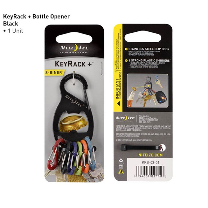 Nite Ize - KeyRack + Bottle Opener - Black - KRB-03-01