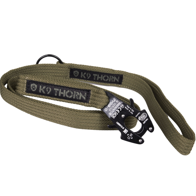 K9 THORN KONG Frog Dog Leash - Olive