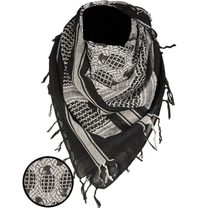 Mil-Tec Pineapple Shemagh - Black / White (12609002)