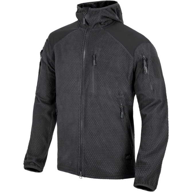 Helikon Alpha Grid Fleece Hoodie - Black