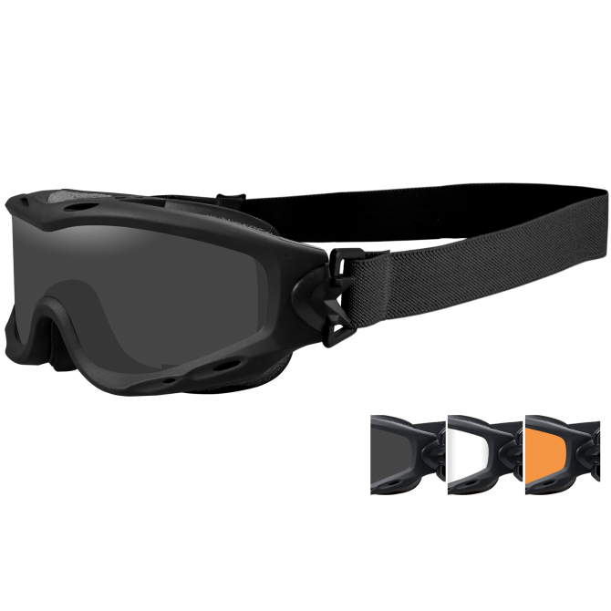 Wiley X Spear Tactical Goggle - Smoke/Clear/Light Rust (SP293B)