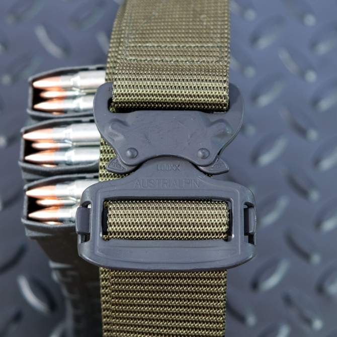 Bayonet COMBAT HEAVY DUTY 45mm AustriAlpin Nautic Belt - Ranger Green