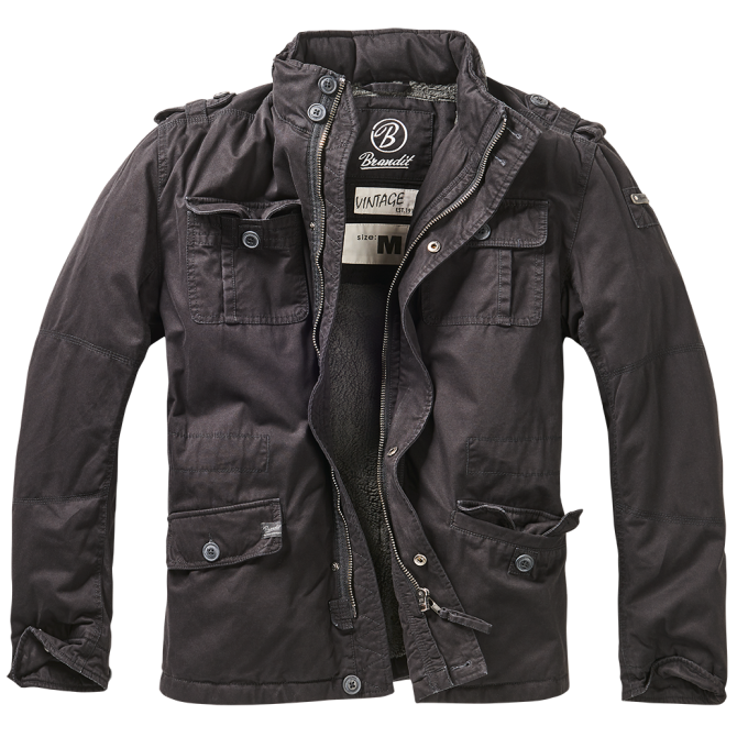 Brandit M65 Britannia Winter Jacket - Black (9390-2)