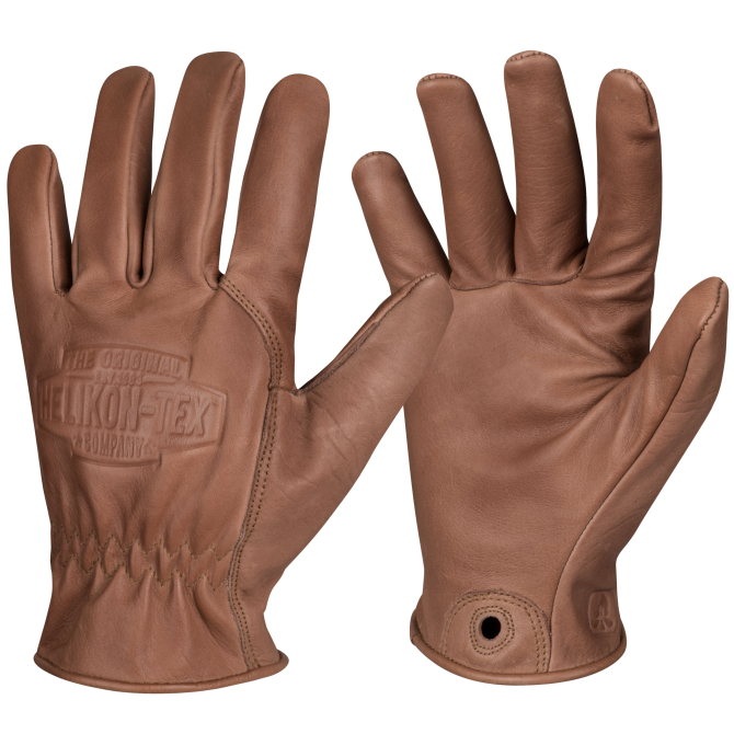 Helikon Lumber Leather Gloves - Brown