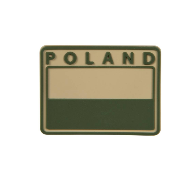 Helikon PVC Polish Flag Subdued Velcro Patch - Khaki