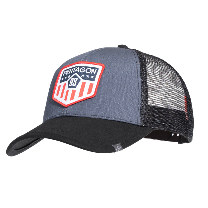 Pentagon Era Trucker Cap - America Flag - Wolf Grey