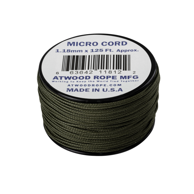 Atwood Micro Cord 1.18 mm  (125ft) - Olive Drab