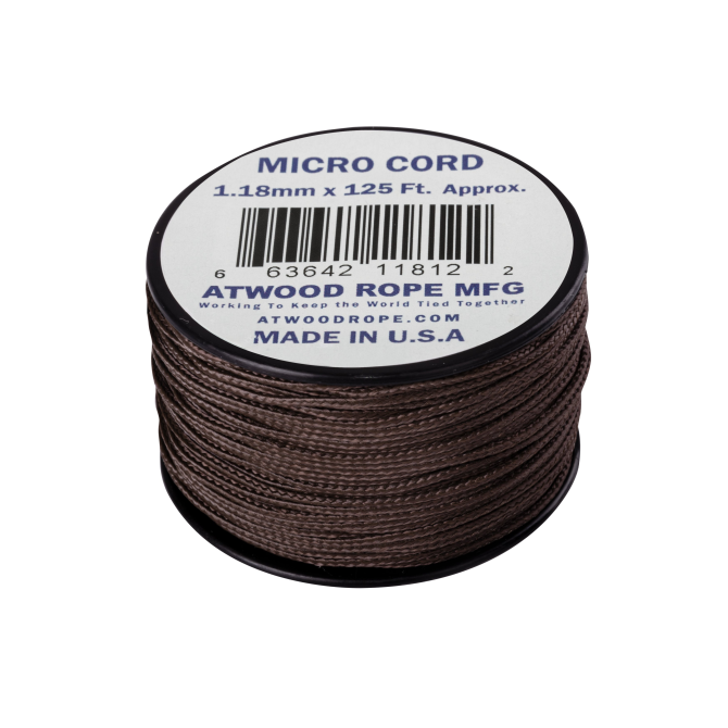 Atwood Micro Cord 1.18 mm  (125ft) - Brown