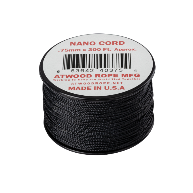 Atwood Nano Cord 0.75 mm (300ft) - Black